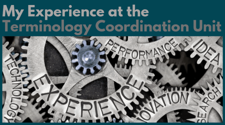 My Experience at the Terminology Coordination Unit
