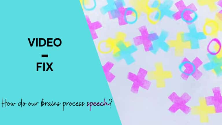 Video-Fix Speech Processing feature