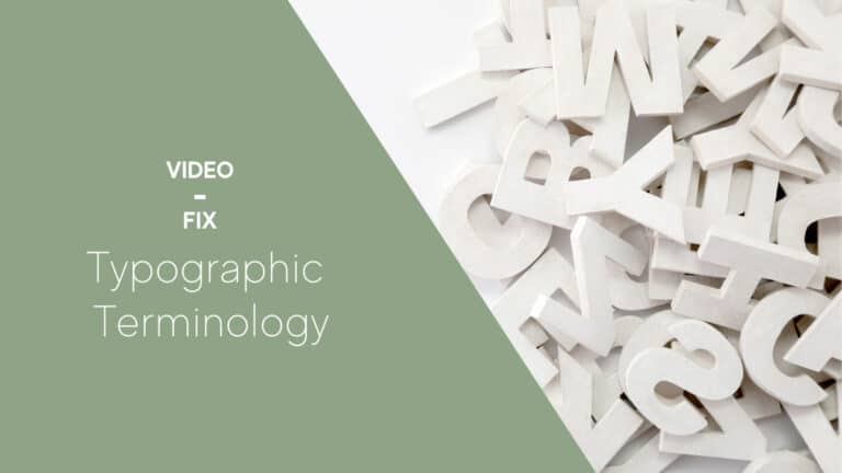 Video-Fix: Typographic Terminology