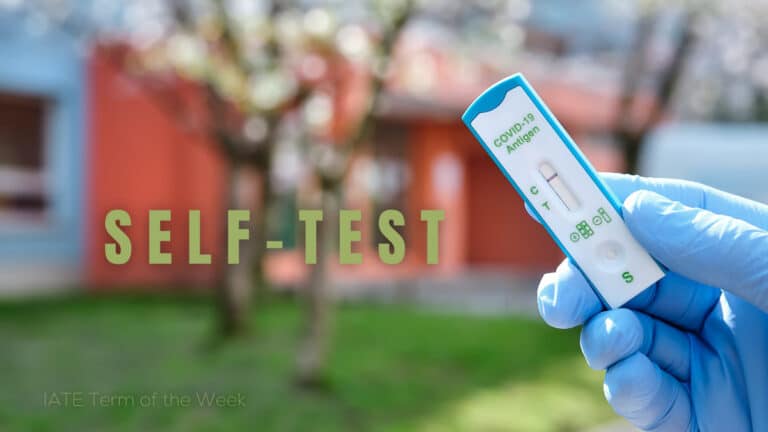 IATE Term of the Week: Self-test