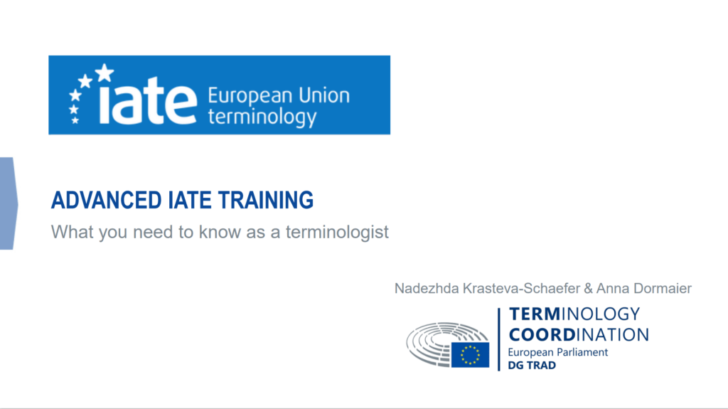 Advanced IATE Training