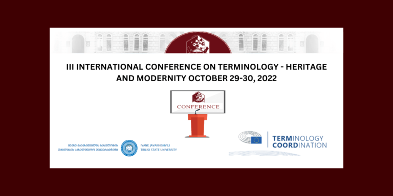 III INTERNATIONAL CONFERENCE ON TERMINOLOGY - HERITAGE AND MODERNITY