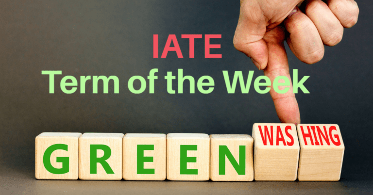 IATE Term of the Week: greenwashing